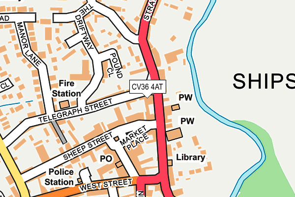 CV36 4AT map - OS OpenMap – Local (Ordnance Survey)