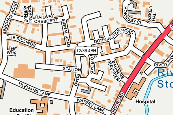 CV36 4BH map - OS OpenMap – Local (Ordnance Survey)