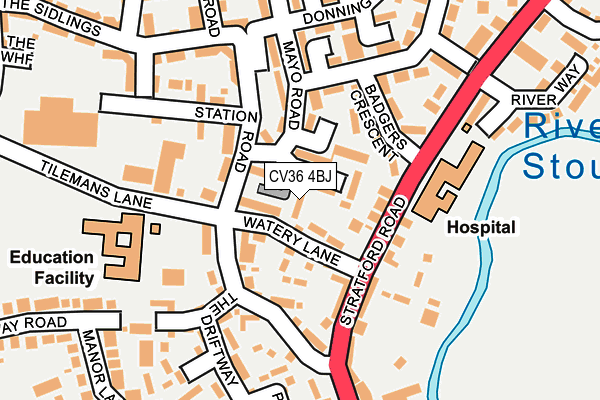 CV36 4BJ map - OS OpenMap – Local (Ordnance Survey)