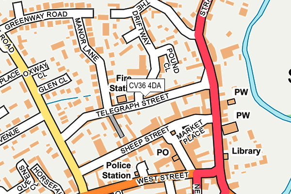 CV36 4DA map - OS OpenMap – Local (Ordnance Survey)