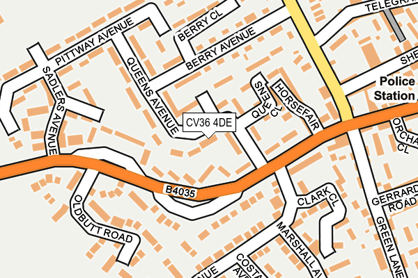 CV36 4DE map - OS OpenMap – Local (Ordnance Survey)