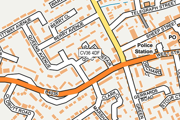 CV36 4DF map - OS OpenMap – Local (Ordnance Survey)