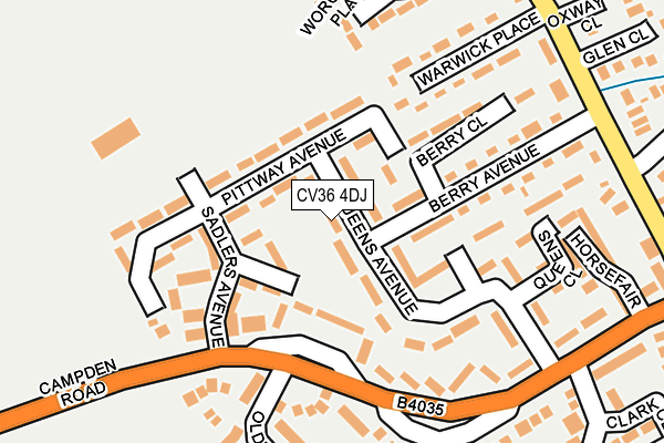 CV36 4DJ map - OS OpenMap – Local (Ordnance Survey)