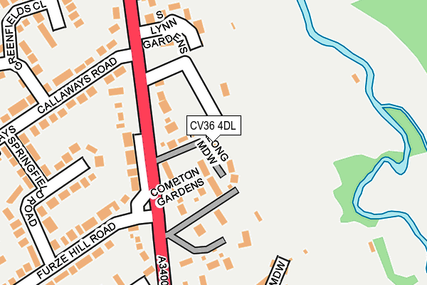 CV36 4DL map - OS OpenMap – Local (Ordnance Survey)
