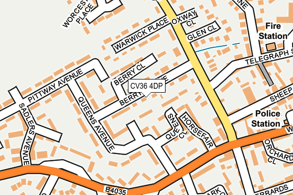 CV36 4DP map - OS OpenMap – Local (Ordnance Survey)