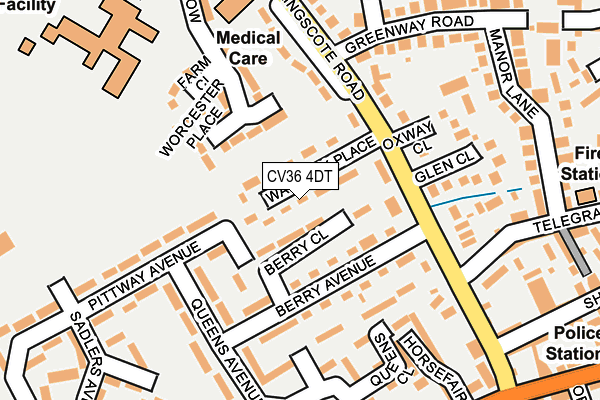 CV36 4DT map - OS OpenMap – Local (Ordnance Survey)