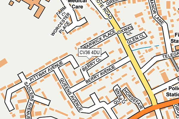 CV36 4DU map - OS OpenMap – Local (Ordnance Survey)