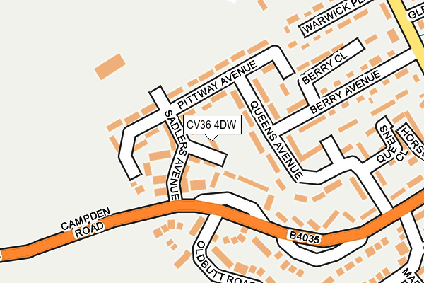 CV36 4DW map - OS OpenMap – Local (Ordnance Survey)