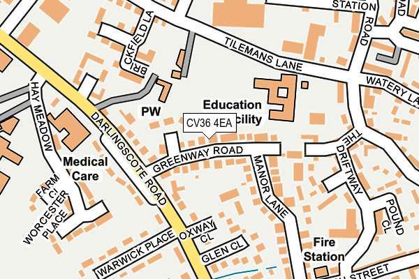CV36 4EA map - OS OpenMap – Local (Ordnance Survey)