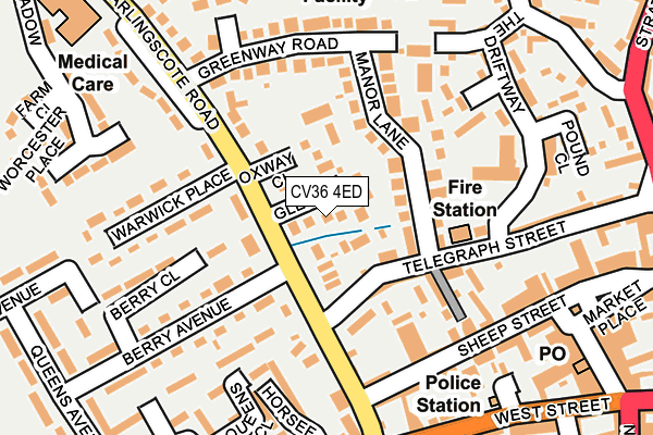 CV36 4ED map - OS OpenMap – Local (Ordnance Survey)