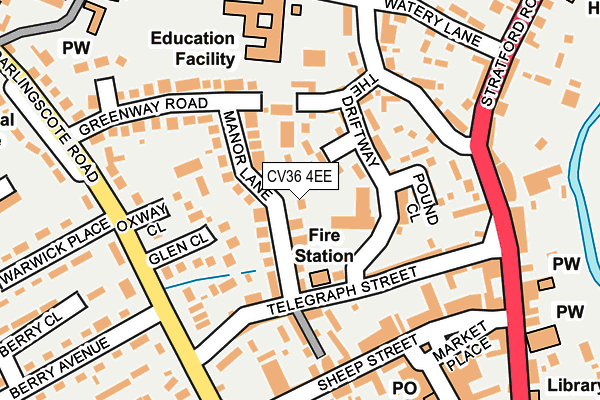 CV36 4EE map - OS OpenMap – Local (Ordnance Survey)