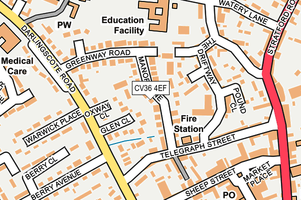 CV36 4EF map - OS OpenMap – Local (Ordnance Survey)