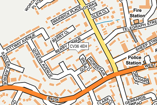CV36 4EH map - OS OpenMap – Local (Ordnance Survey)