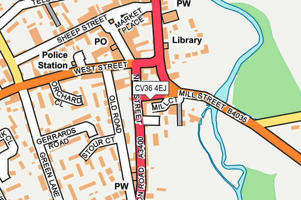 CV36 4EJ map - OS OpenMap – Local (Ordnance Survey)