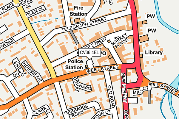 CV36 4EL map - OS OpenMap – Local (Ordnance Survey)