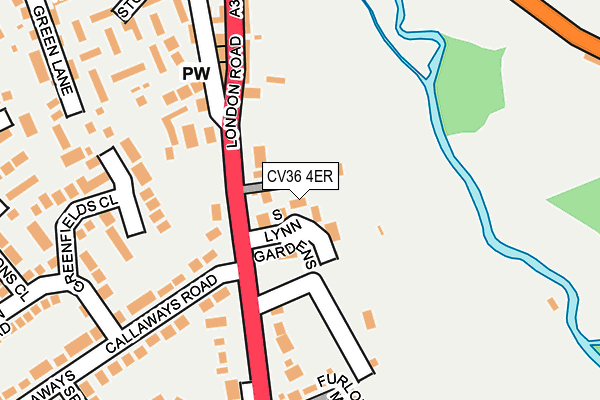 CV36 4ER map - OS OpenMap – Local (Ordnance Survey)