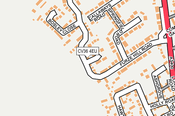 CV36 4EU map - OS OpenMap – Local (Ordnance Survey)