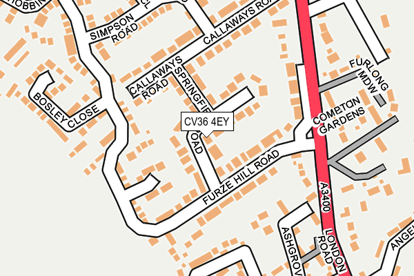 CV36 4EY map - OS OpenMap – Local (Ordnance Survey)