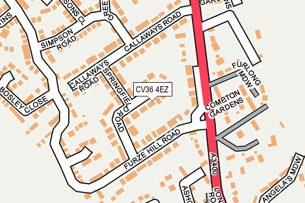 CV36 4EZ map - OS OpenMap – Local (Ordnance Survey)