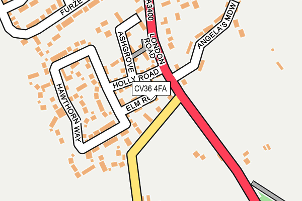 CV36 4FA map - OS OpenMap – Local (Ordnance Survey)