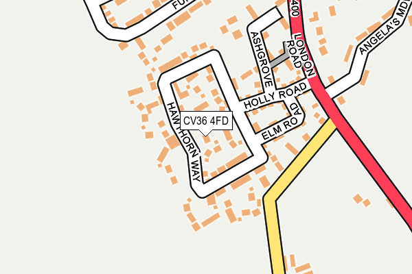 CV36 4FD map - OS OpenMap – Local (Ordnance Survey)