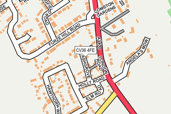CV36 4FE map - OS OpenMap – Local (Ordnance Survey)