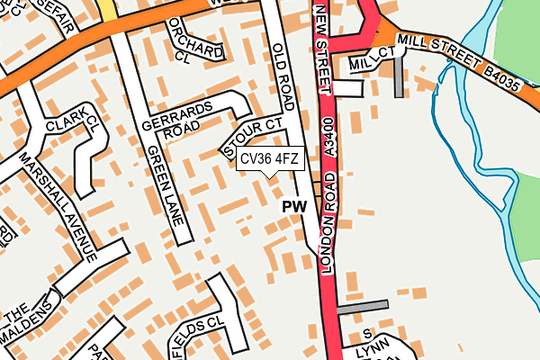 CV36 4FZ map - OS OpenMap – Local (Ordnance Survey)