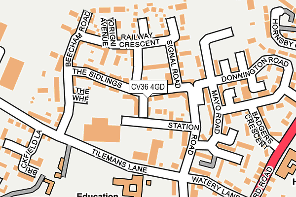 CV36 4GD map - OS OpenMap – Local (Ordnance Survey)