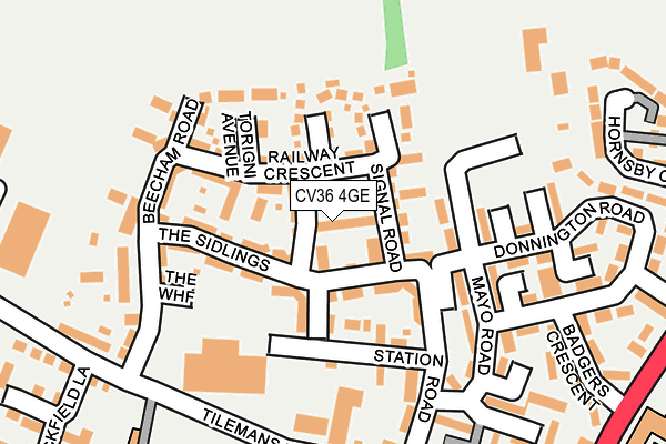 CV36 4GE map - OS OpenMap – Local (Ordnance Survey)