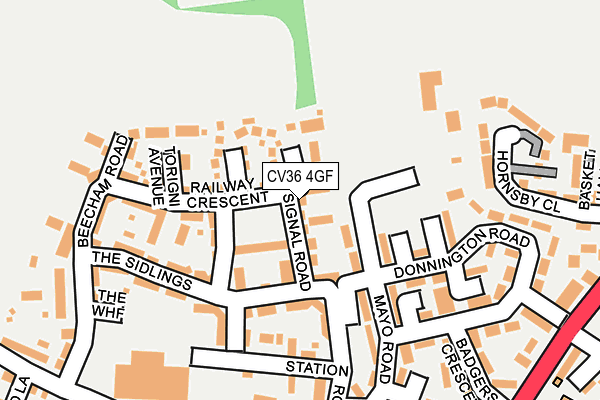 CV36 4GF map - OS OpenMap – Local (Ordnance Survey)