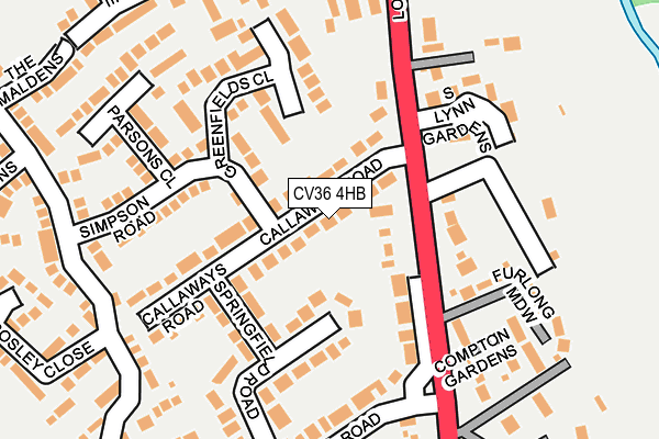 CV36 4HB map - OS OpenMap – Local (Ordnance Survey)