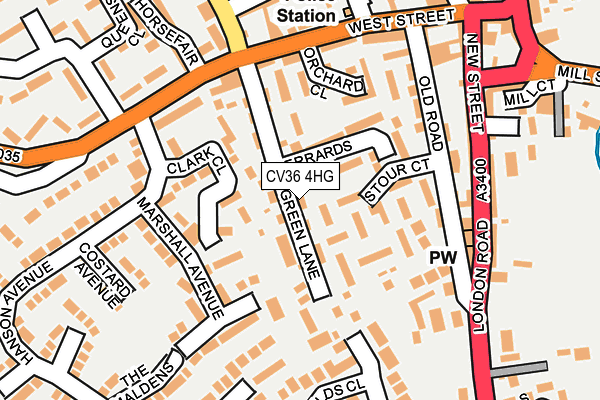 CV36 4HG map - OS OpenMap – Local (Ordnance Survey)