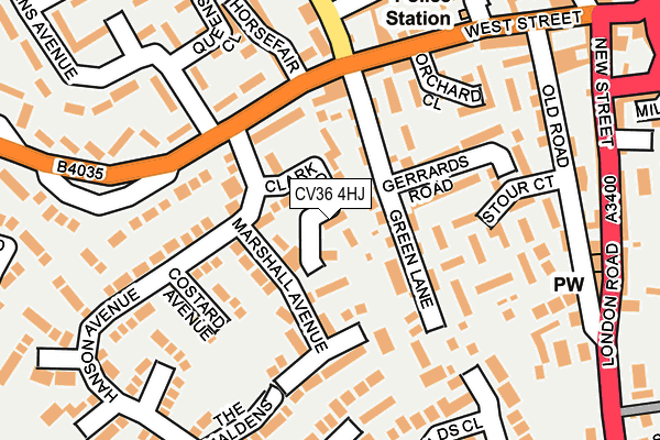 CV36 4HJ map - OS OpenMap – Local (Ordnance Survey)