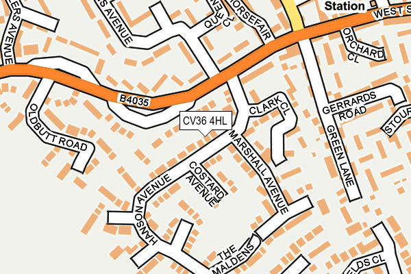 CV36 4HL map - OS OpenMap – Local (Ordnance Survey)