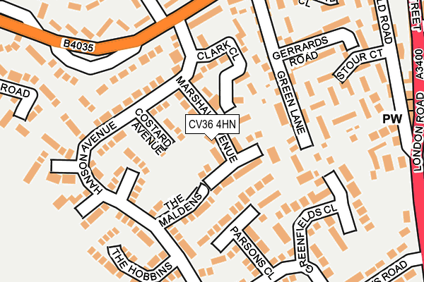 CV36 4HN map - OS OpenMap – Local (Ordnance Survey)