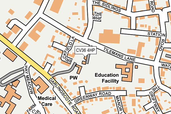 CV36 4HP map - OS OpenMap – Local (Ordnance Survey)