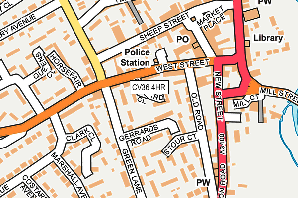 CV36 4HR map - OS OpenMap – Local (Ordnance Survey)