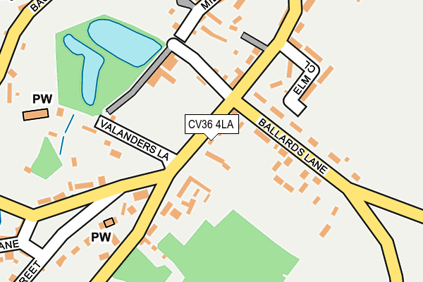 CV36 4LA map - OS OpenMap – Local (Ordnance Survey)