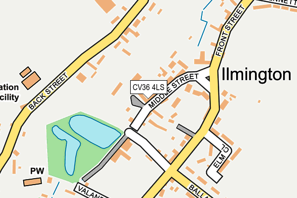 CV36 4LS map - OS OpenMap – Local (Ordnance Survey)