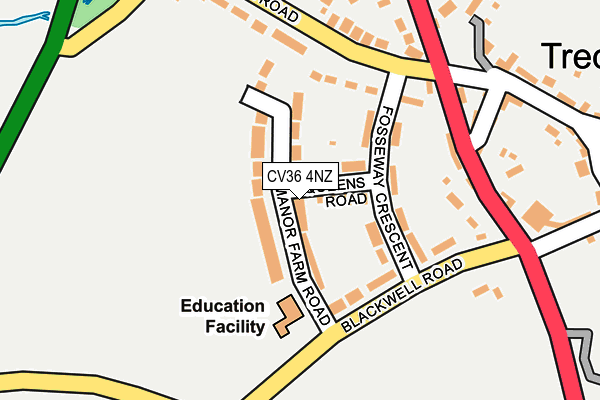 CV36 4NZ map - OS OpenMap – Local (Ordnance Survey)
