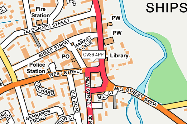 CV36 4PP map - OS OpenMap – Local (Ordnance Survey)