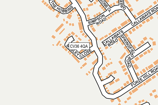 CV36 4QA map - OS OpenMap – Local (Ordnance Survey)