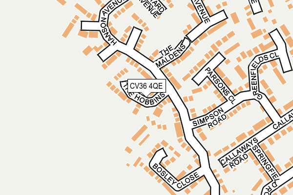 CV36 4QE map - OS OpenMap – Local (Ordnance Survey)