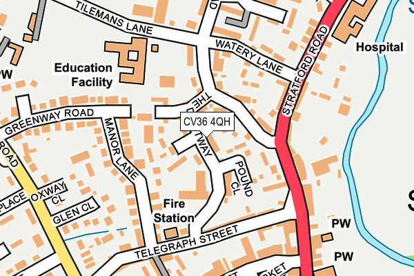 CV36 4QH map - OS OpenMap – Local (Ordnance Survey)
