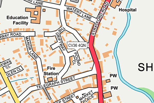 CV36 4QN map - OS OpenMap – Local (Ordnance Survey)