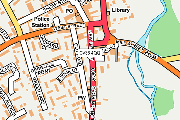 CV36 4QQ map - OS OpenMap – Local (Ordnance Survey)
