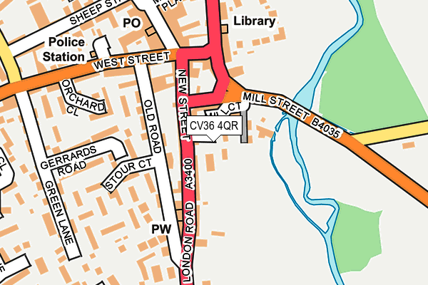CV36 4QR map - OS OpenMap – Local (Ordnance Survey)
