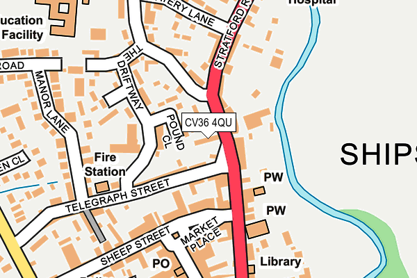 CV36 4QU map - OS OpenMap – Local (Ordnance Survey)