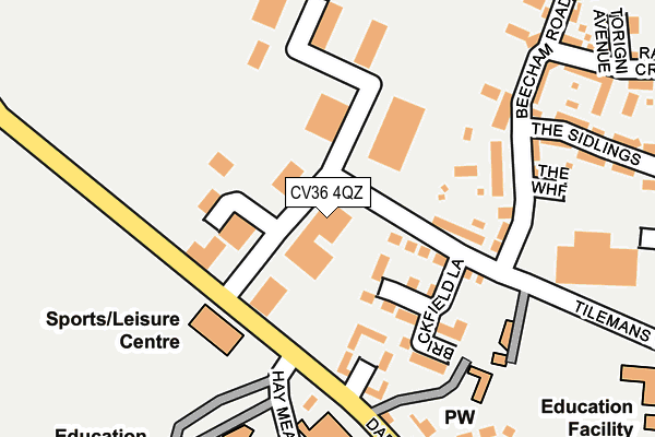 CV36 4QZ map - OS OpenMap – Local (Ordnance Survey)