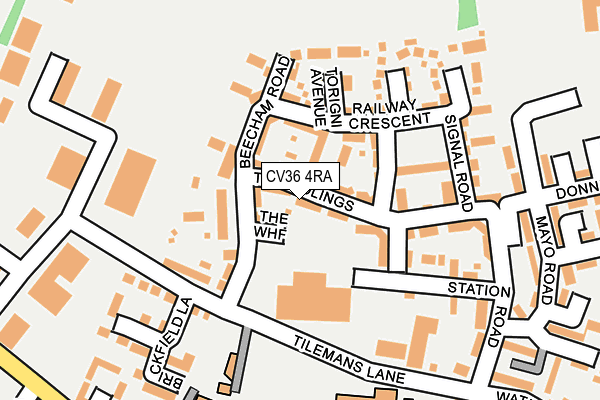 CV36 4RA map - OS OpenMap – Local (Ordnance Survey)